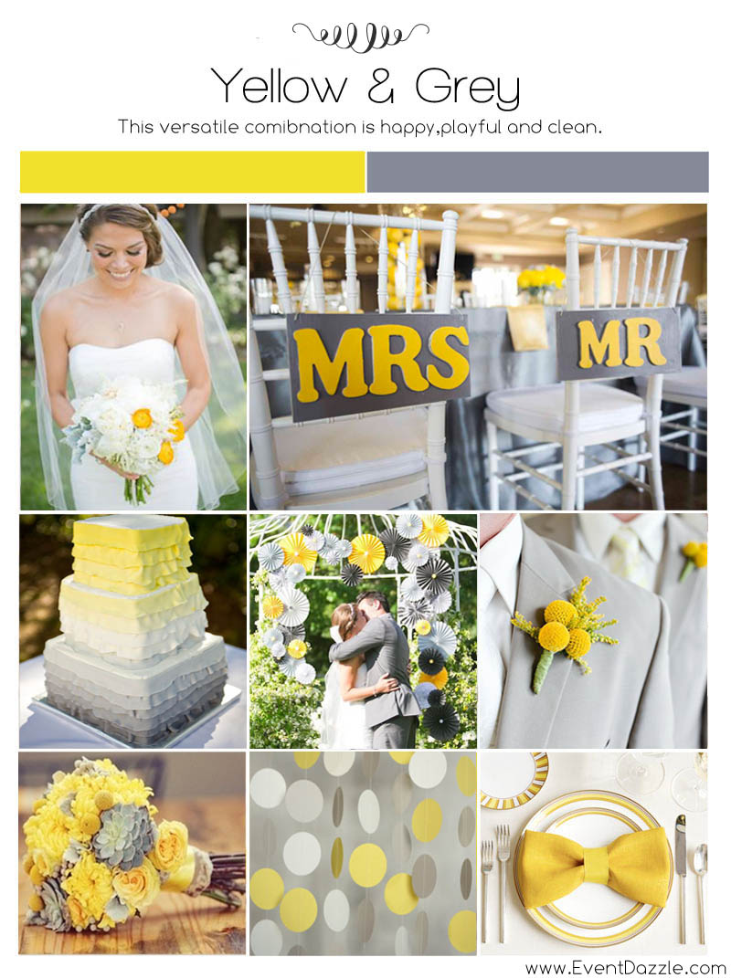 Yellow and Grey Wedding Ideas | Dream ...